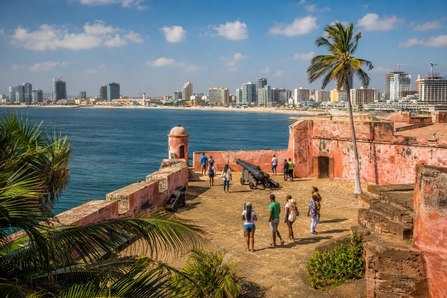 The Fortress of Sao Miguel overlooking Luanda bay