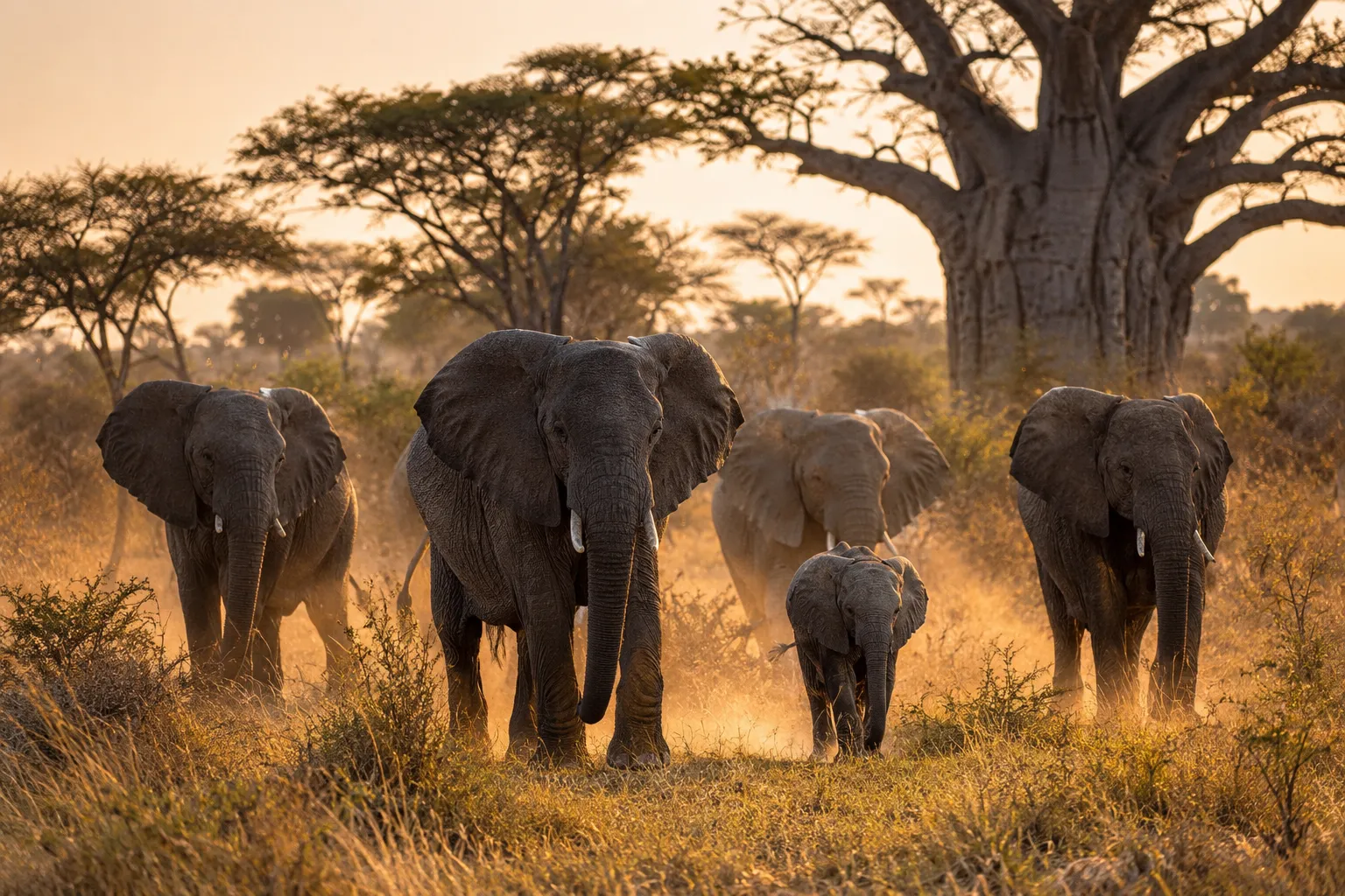 Elephants in Kissama National Park