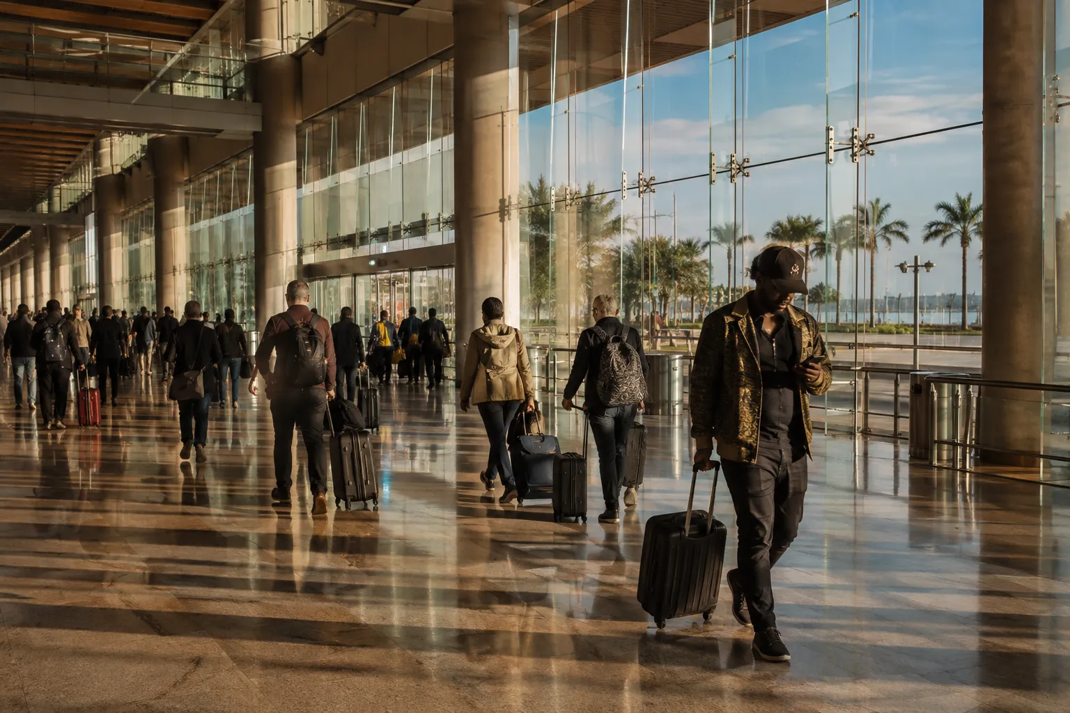 The arrivals hall of Luanda’s new international airport