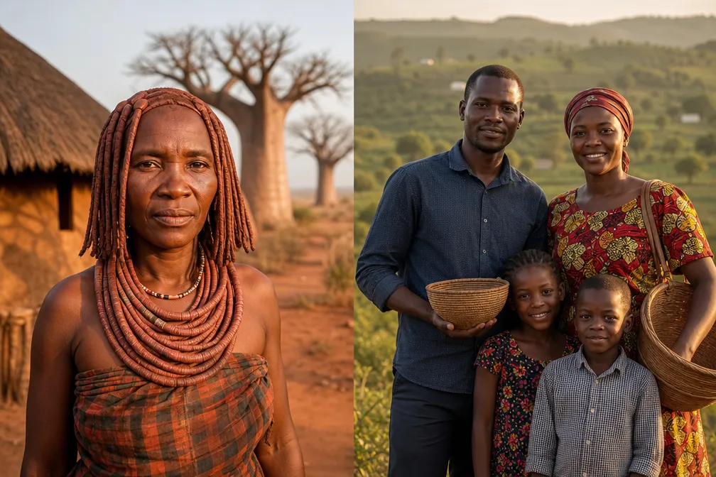 An Ovimbundu community in the central highlands of Angola