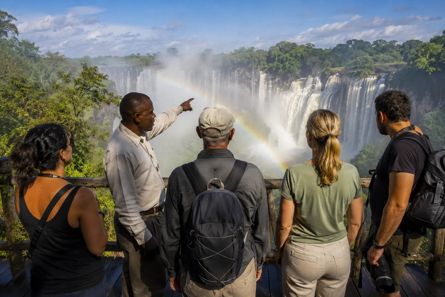A small group tour with an Angolan guide at the Kalandula waterfalls