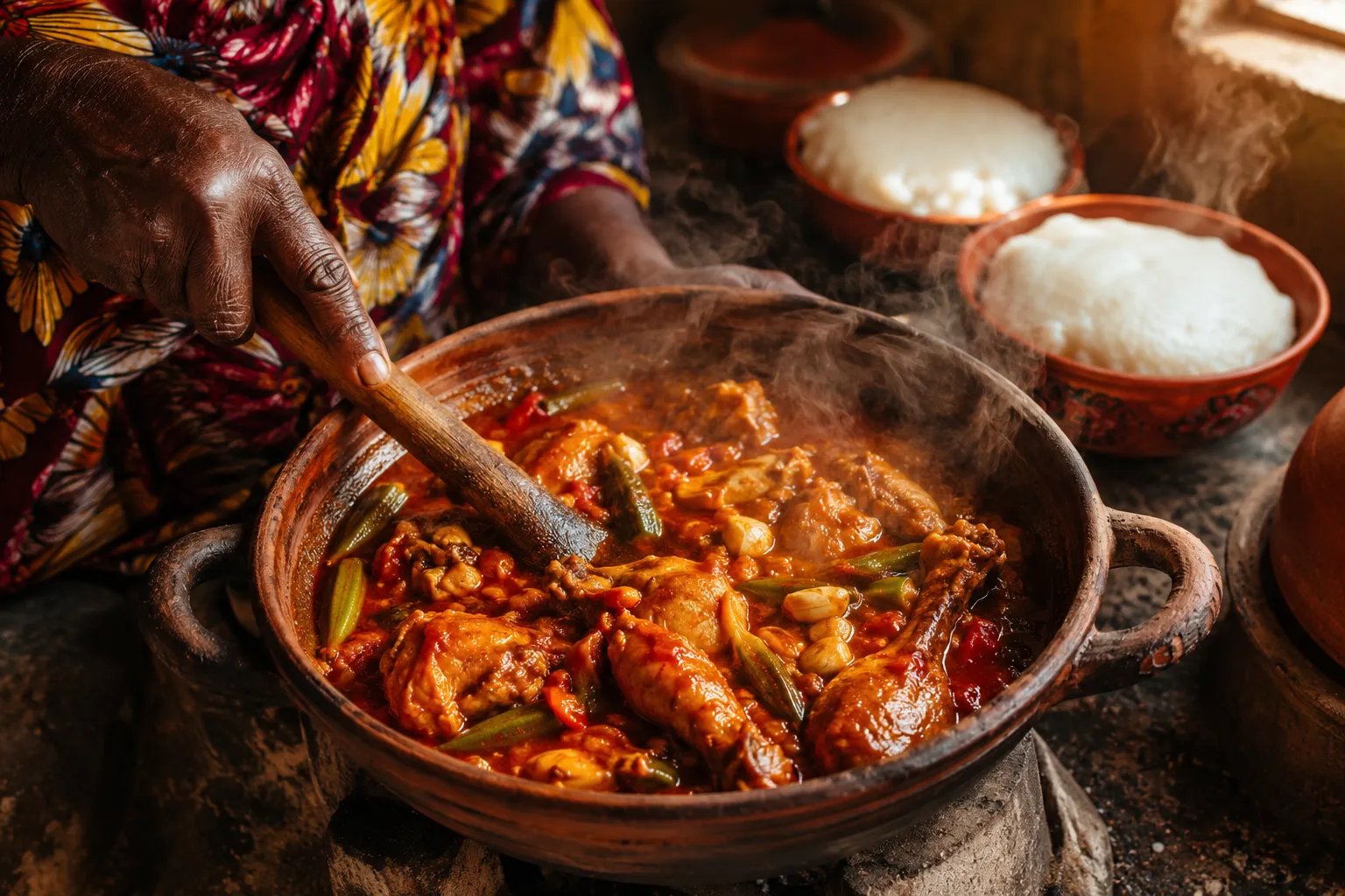 Muamba de galinha, a rich Angolan chicken stew
