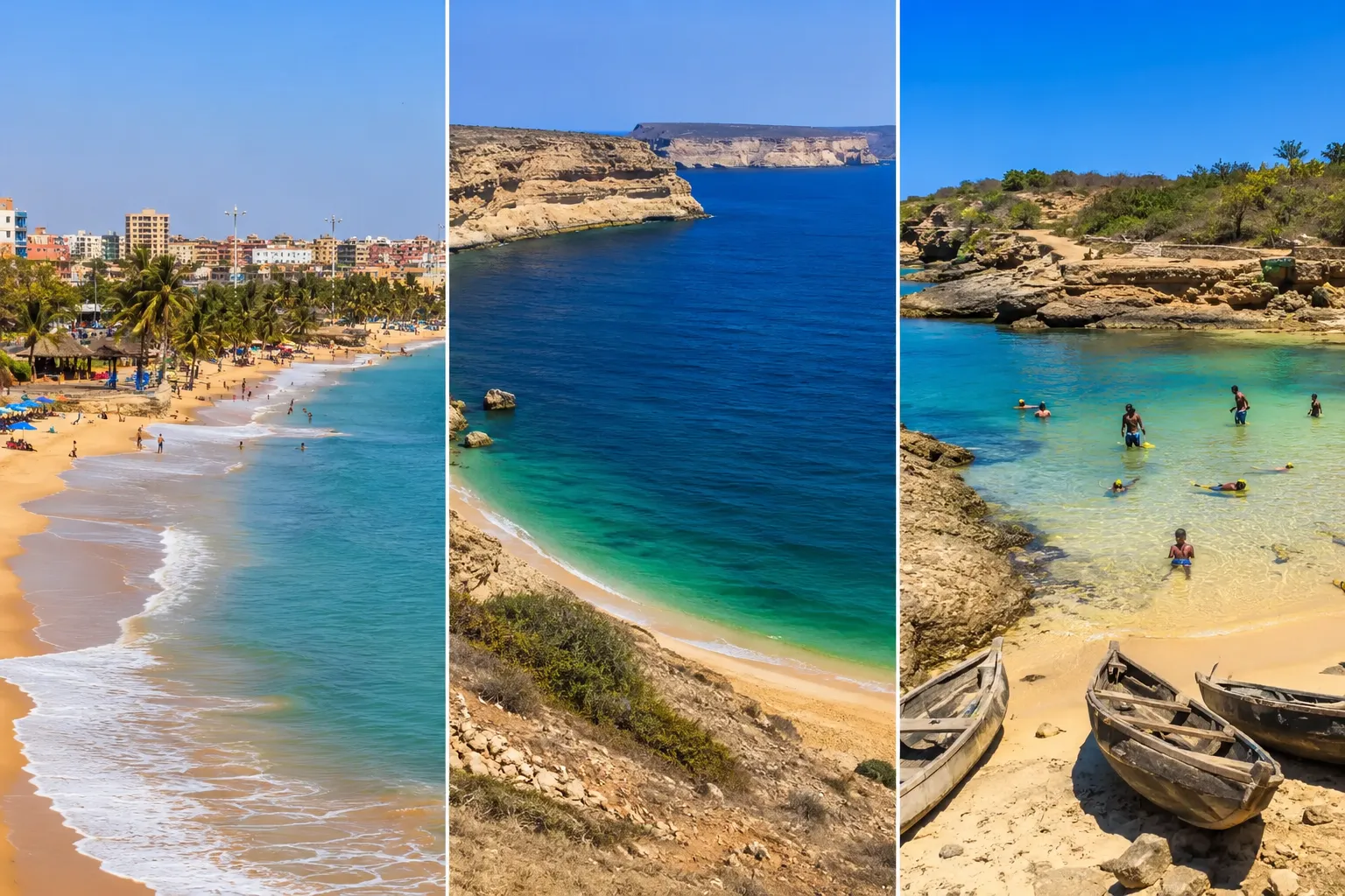 The beaches of Benguela: Praia Morena, Baía Azul and Praia da Caotinha