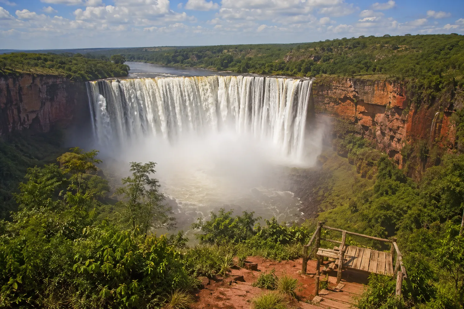 The wide curtain of Kalandula Falls in Malanje