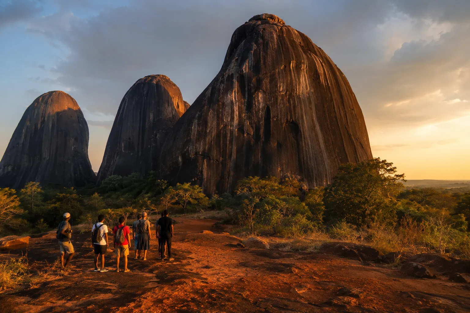 The black monolithic rocks of Pedras Negras de Pungo Andongo near Malanje