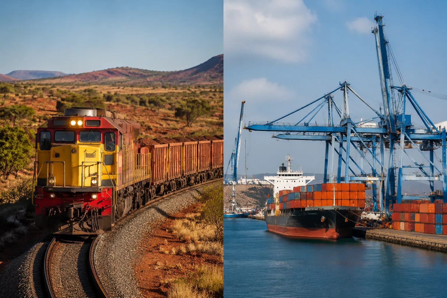 The Benguela railway and the container port of Lobito