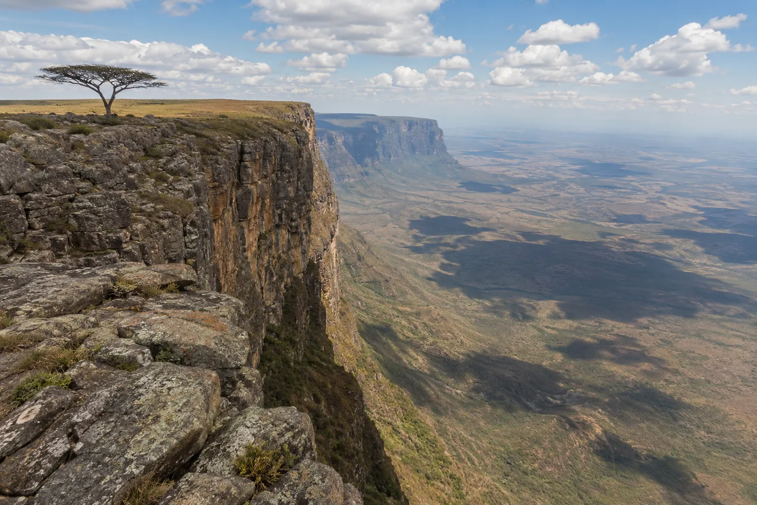 The Tundavala Gap escarpment dropping from the Huíla Plateau near Lubango
