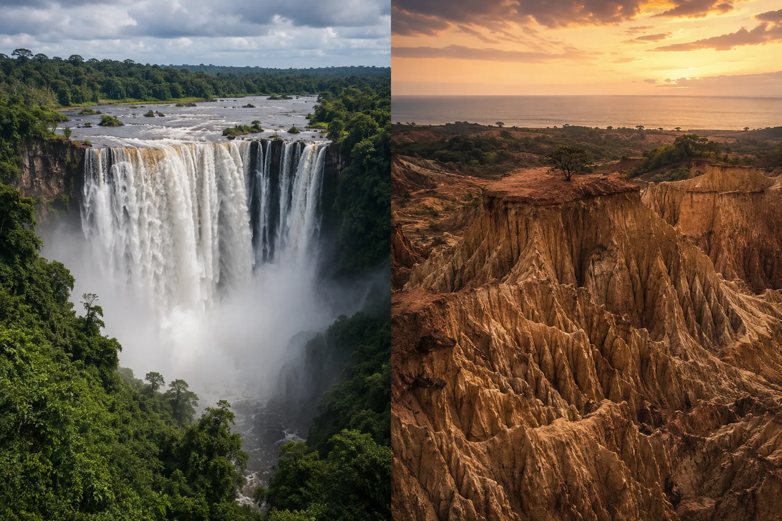 The central highlands around Huambo and Lubango