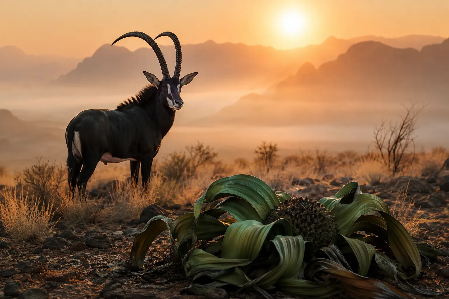 The giant sable antelope, a national symbol of Angola